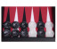 Backgammon Set XL Wycliffe Brothers Masters Black Linen-leather Case Red Field