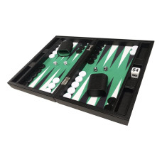 Silverman & Co Smooth  Backgammon in Black - Green