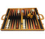 Backgammon-set Elegant L Äkta läder i lejongult 