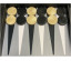 Backgammon board in black & gray L Popular for 40 mm Stones