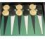 Backgammon board in black & green L Popular for 40 mm Stones