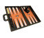 Backgammon board in black & orange L Popular for 40 mm Stones