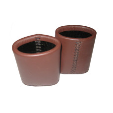 Backgammon Leather Dice Cups Oval in Brown