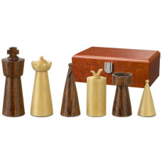 Wooden Chess Pieces 90 mm Modern Style Galba