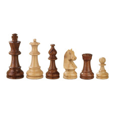 Schackpjäser handsnidade i trä Sigismund 83 mm (2064)